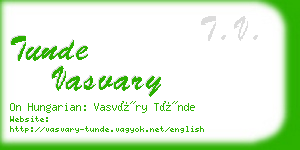 tunde vasvary business card